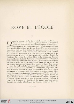 Rome et l'école