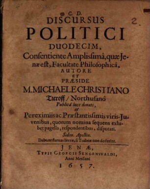 Discursus Politici Duodecim