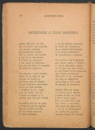 Homenaje a Juan Moreira