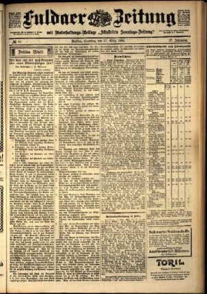 Dritte Ausgabe vom Samstag, den 17. März 1900.