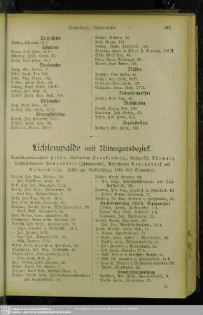 Lichtenwalde mit Rittergutsbezirk