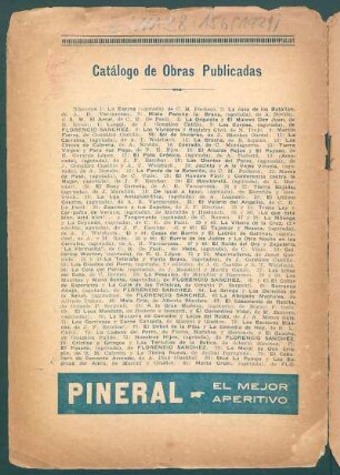 Catálogo de obras publicadas