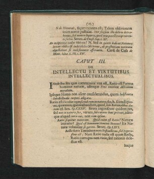Caput III. De Intellectu et Virtutibus intellectualibus.