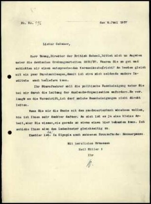 W. Wrede an K. Gebauer