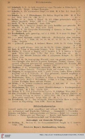 Archaeologie und Klassische Philologie (Nr. 645 - 680)