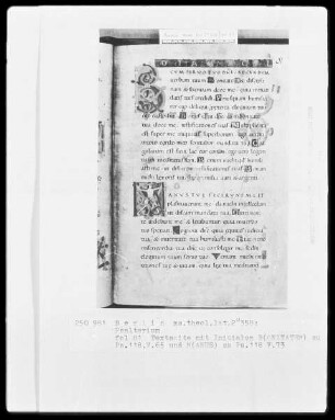 Psalter aus Werden — Initialen B (onitatem) und M (anus), Folio 81recto
