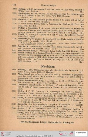 Nachtrag (Nr. 2232-2257)