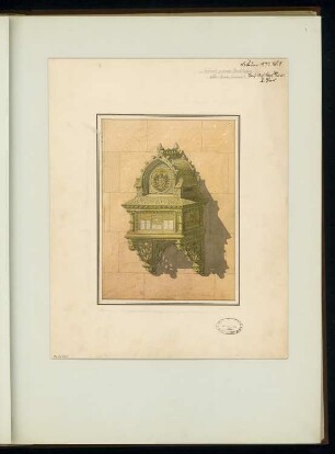 Briefkasten für die Reichspost Monatskonkurrenz Februar 1877: Perspektivische Ansicht