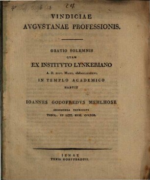 Vindiciae Augustanae Confessionis
