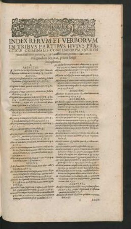 Index Rerum Et Verborum In Tribus Partibus