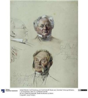 Graf Eulenburg und Graf Dönhoff. Studie zum Gemälde "Krönung Wilhelms I. in Königsberg"