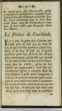 Le Prince de Courlande