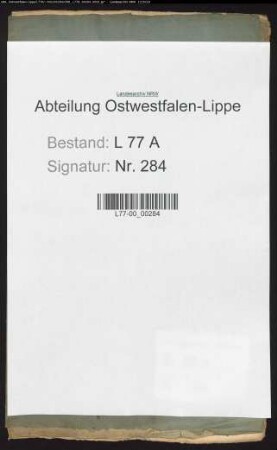 Anstellung eines Drosten in den Ämtern Schötmar und Oerlinghausen