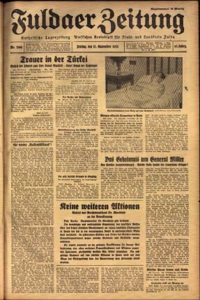 Ausgabe vom Freitag, den 11. November 1938.
