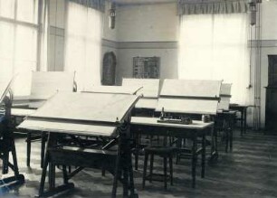 Zeichensaal : Dresden-Südvorstadt, Helmholtzstraße 9. Königlich Sächsische Technische Hochschule; Elektrotechnisches Institut. Zeichensaal