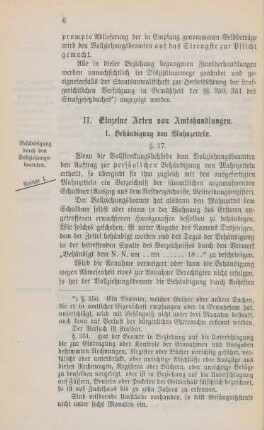II. Einzelne Arten von Amtshandlungen.