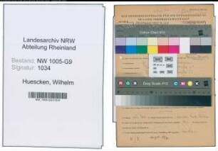 Entnazifizierung Wilhelm Huescken , geb. 07.09.1914 (Kaufm.Angestellter)