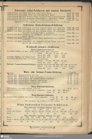 Blau bedruckte leinene Schürzen