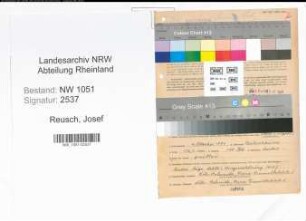 Entnazifizierung Josef Reusch , geb. 11.10.1884 (Beamter)
