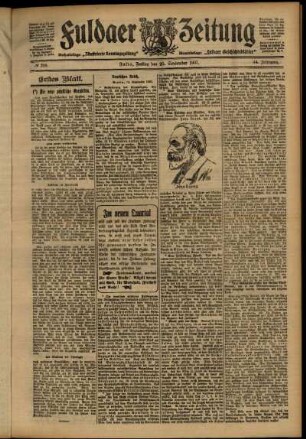 Erste Ausgabe vom Freitag, den 20. September 1907.