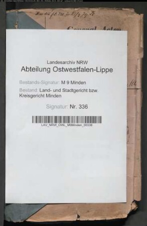 Erblegitimationen. Kreisgericht Minden