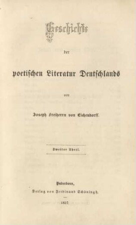 Theil 2: Geschichte der poetischen Literatur Deutschlands