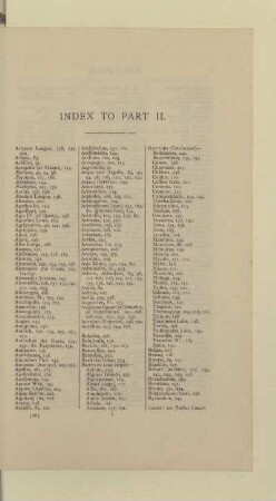 INDEX TO PART II