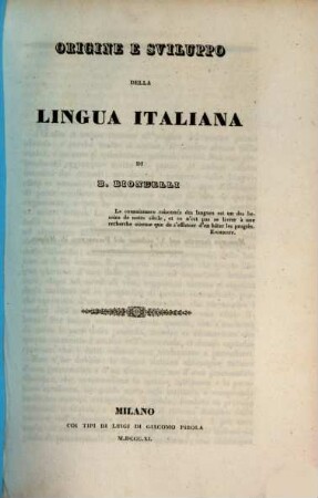 Origine e sviluppo della Lingua Italiana