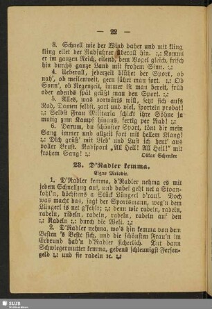 23. D'radler kemma