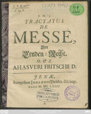 Tractatus De Messe