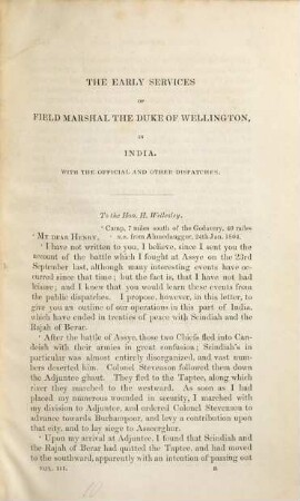 The dispatches of Field Marshal the Duke of Wellington, K. G. during his various campaigns in India, Denmark, Portugal, Spain, the Low Countries and France from 1799 to 1818. 3