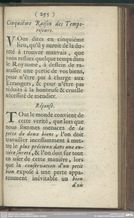 Cinquieme Raison des Temporiseurs