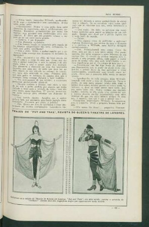 Trajes de "Put and Take", revista do Queen's Theatre de Londres.