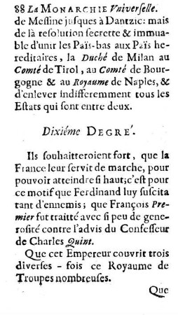 Dixiéme Degré.