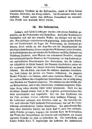 IX. Die Reformirten