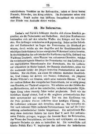 IX. Die Reformirten