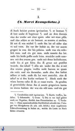 I. S. Marci Evangelistae.