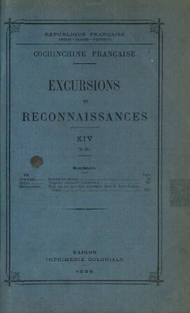 14.1889=Nr.31: Excursions et reconnaissances