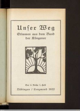 2. 1922/1923: [Unser Weg] Band 2. 1922/1923
