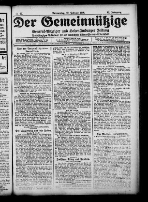 Der Gemeinnützige. 1869-1943