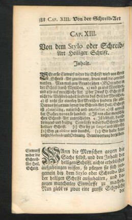 Cap. XIII. Von dem Stylo oder Schreib-Art Heiliger Schrift.