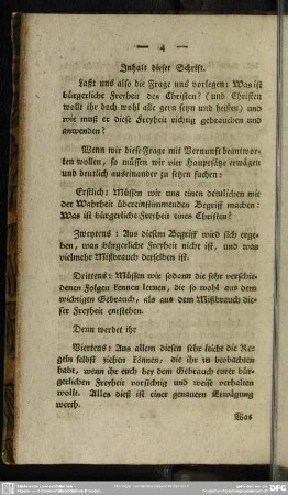 Inhalt dieser Schrift