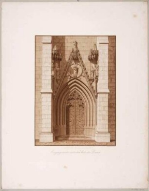 Das gotische Südportal am Dom zu Meißen (14. Jahrhundert), Blatt Nr. 5 aus Mappenwerk "Der Dom zu Meißen" von Friedrich Wilhelm Schwechten