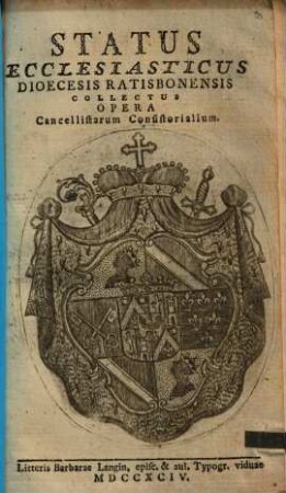 Status ecclesiasticus Dioecesis Ratisbonensis. 1794