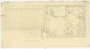 Garten Dr. Heidenhain, Kleinmachnow: Lageplan mit Gartenplan 1:100