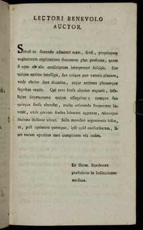 Lectori Benevolo Auctor.
