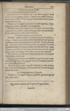 Quoniam autem, Sed quia vel quoniam