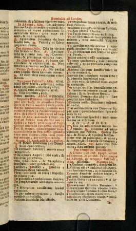 11-19, Dominica Ad Laudes - Dominica Ad Primam