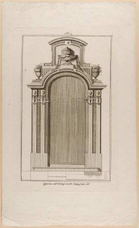 Grund- und Aufriss eines Portals, Blatt 4 aus einer Folge von Portalen und Friesen