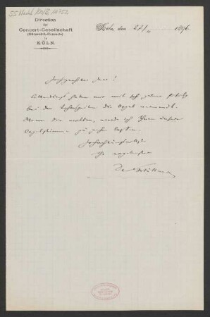 Brief an B. Schott's Söhne : 27.11.1896